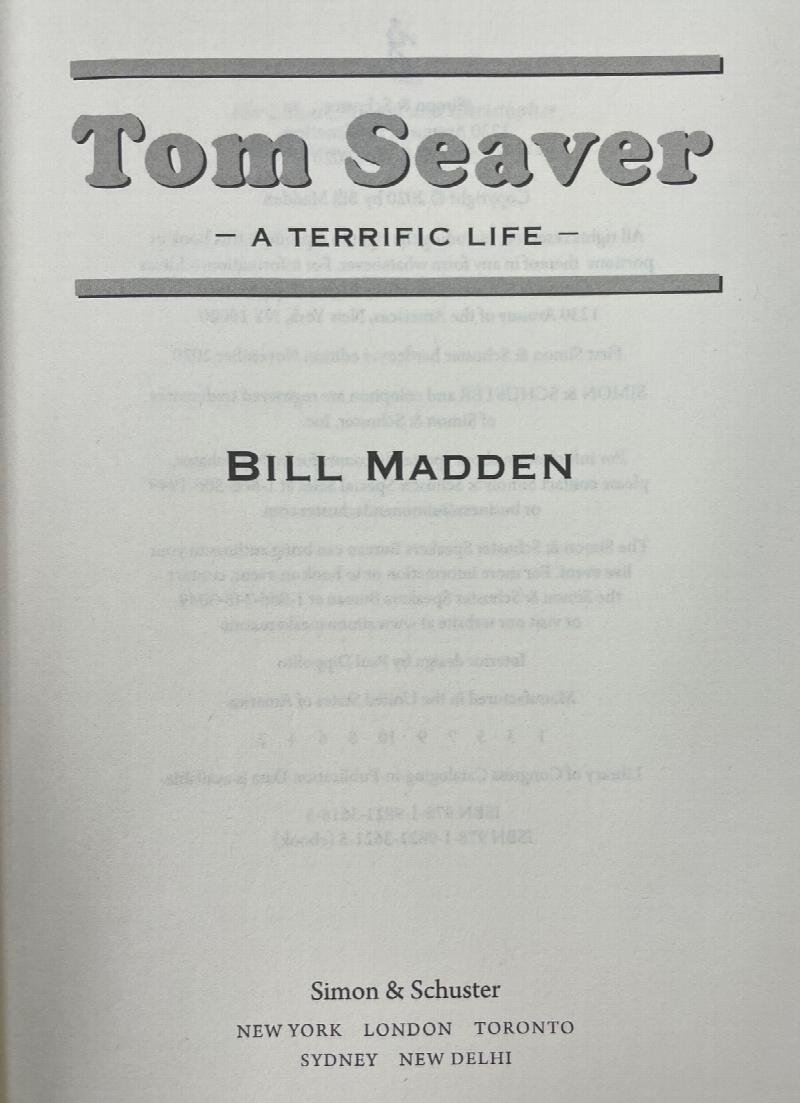 Tom Seaver: A Terrific Life: Madden, Bill: 9781982136185: : Books