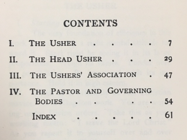 qualities of a good church usher pdf